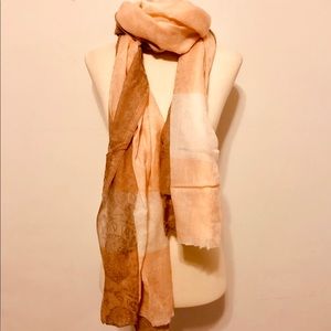EUC Silk Colorblock Scarf/Wrap